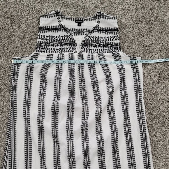 New Directions Curvy White & Black Sleeveless Dress 1X Lined - Picture 7 of 12